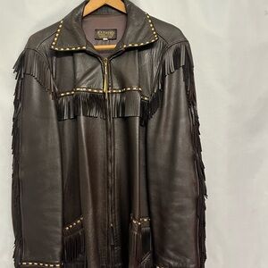 Vintage W.B. Place & Co. Deerskin Leather Fringed Jacket